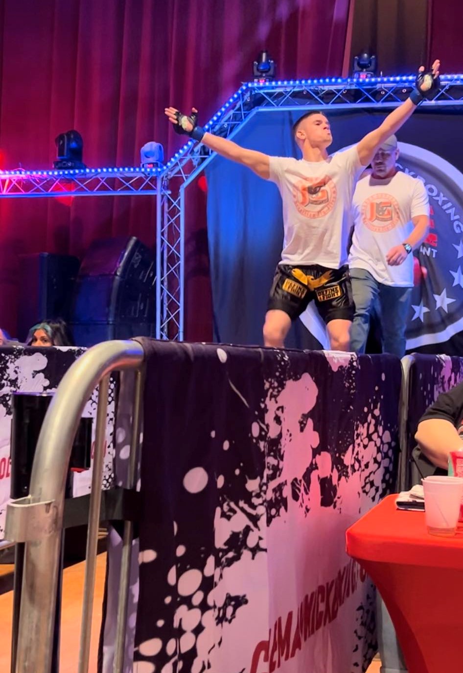 Promotion for a member's local MMA fight to build community support